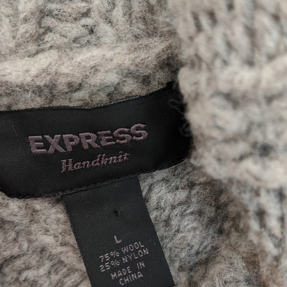 Express Hand-knit Wool Turtleneck Sweater - Picture 4 of 4